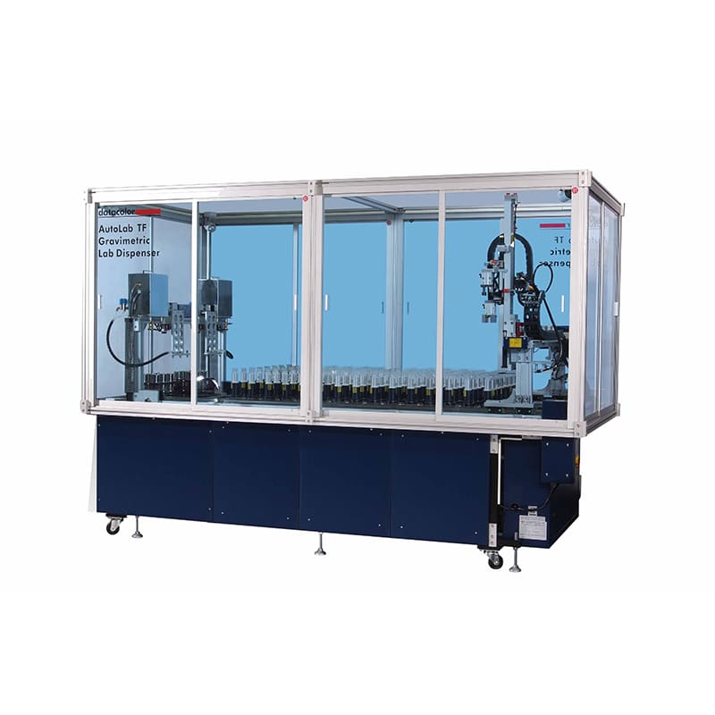 Il sistema di dosaggio automatico delle ricette AUTOLAB TF è un'aggiunta preziosa per i laboratori di colore in cui velocità, precisione e ripetibilità sono fondamentali.